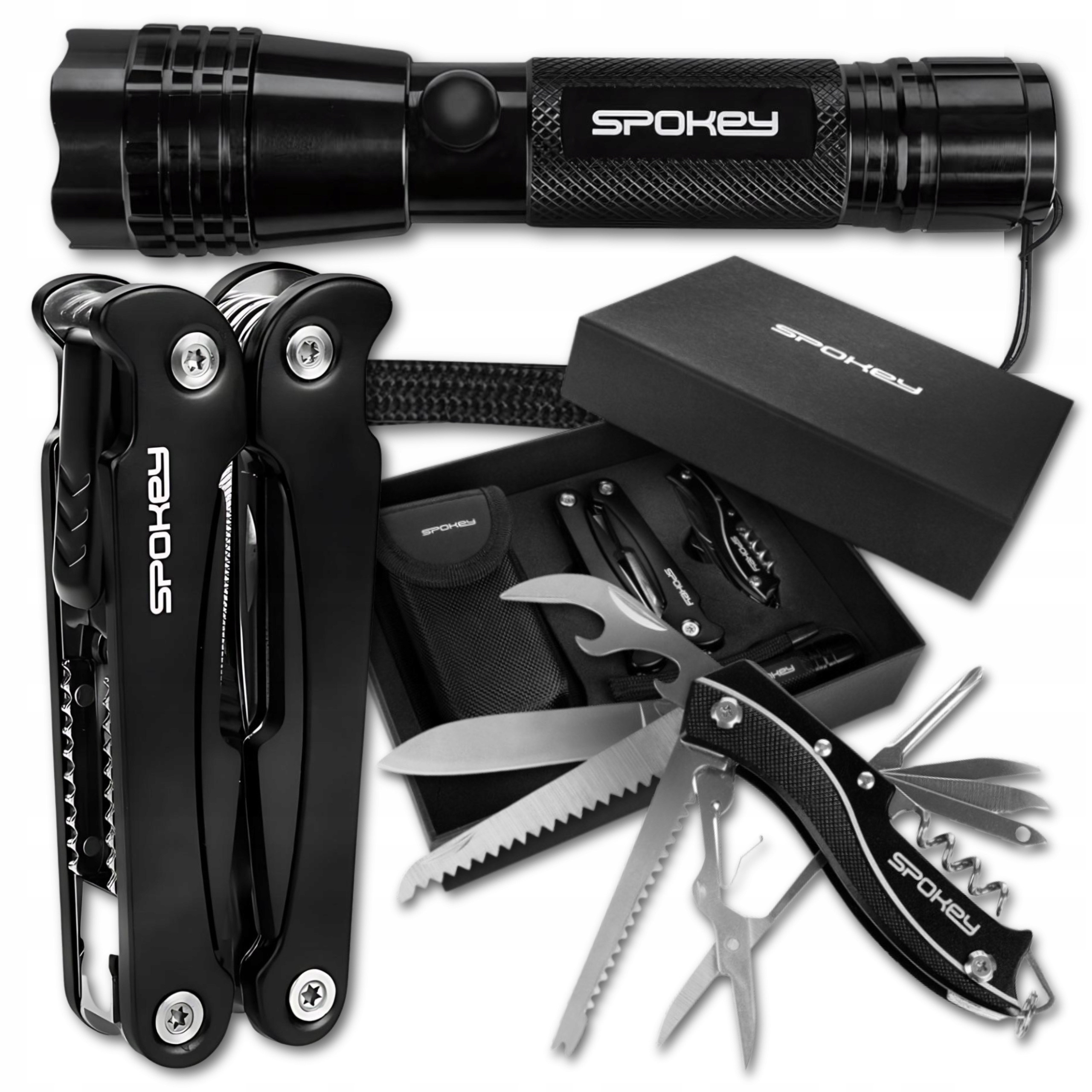 Survival Sada Pro Přežití Multitool 27v1 Spokley s Led diodovou svítilnou