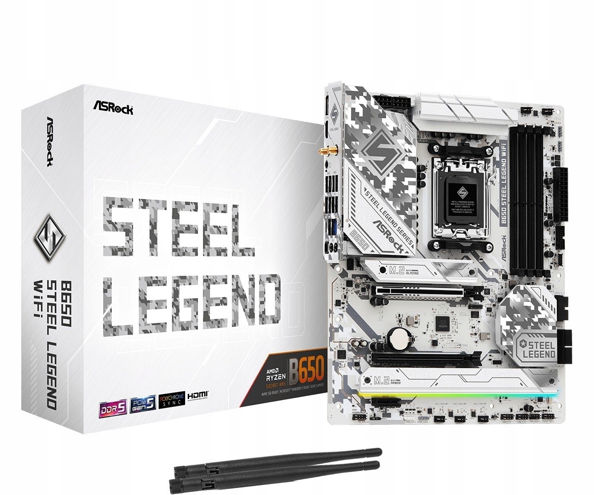 Asrock Základná doska B650 Steel Legend Wifi AM5 4DDR5 Hdmi/dp M.2 Atx