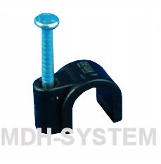 UCHWYT PRZEWODU 7 mm CZARNY 100szt FLOP KLIP 7mm