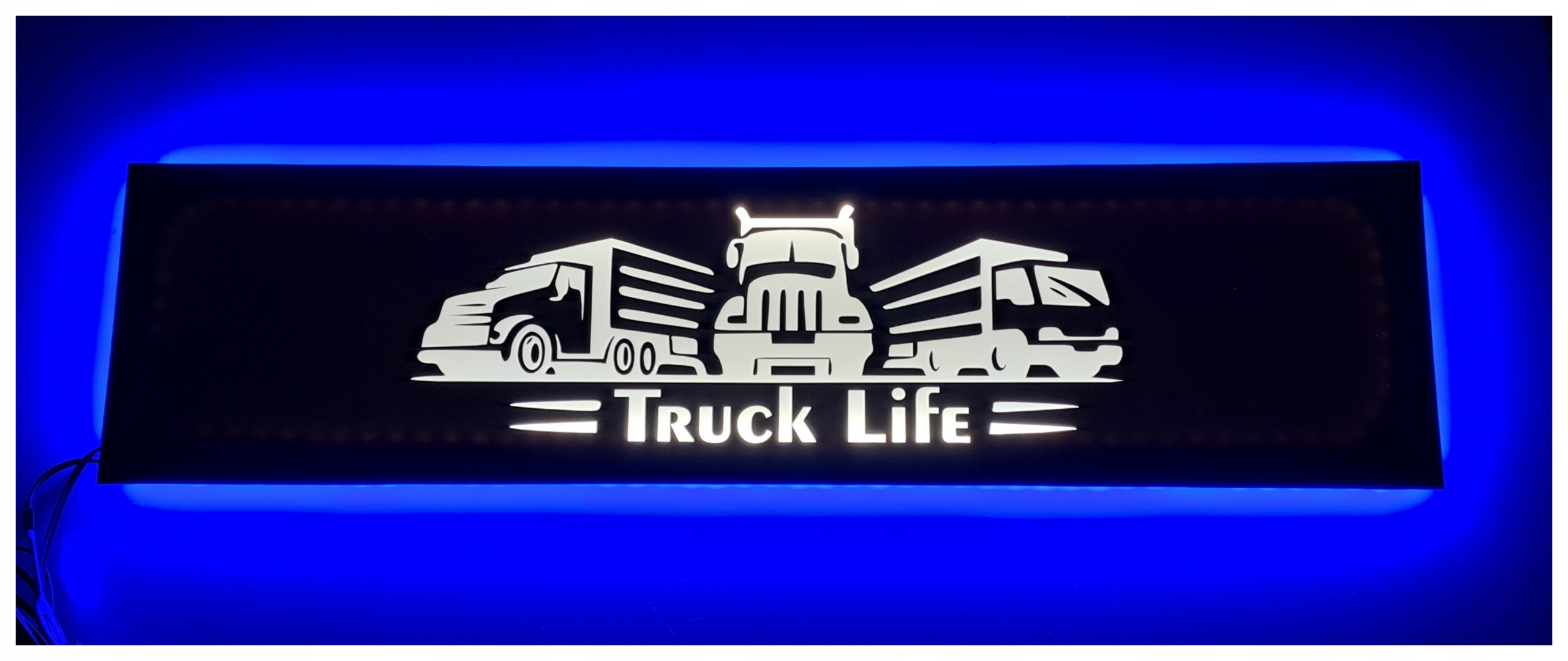 Led tabuľa truck life nad posteľou man daf scania s podsvietením kabíny Tir