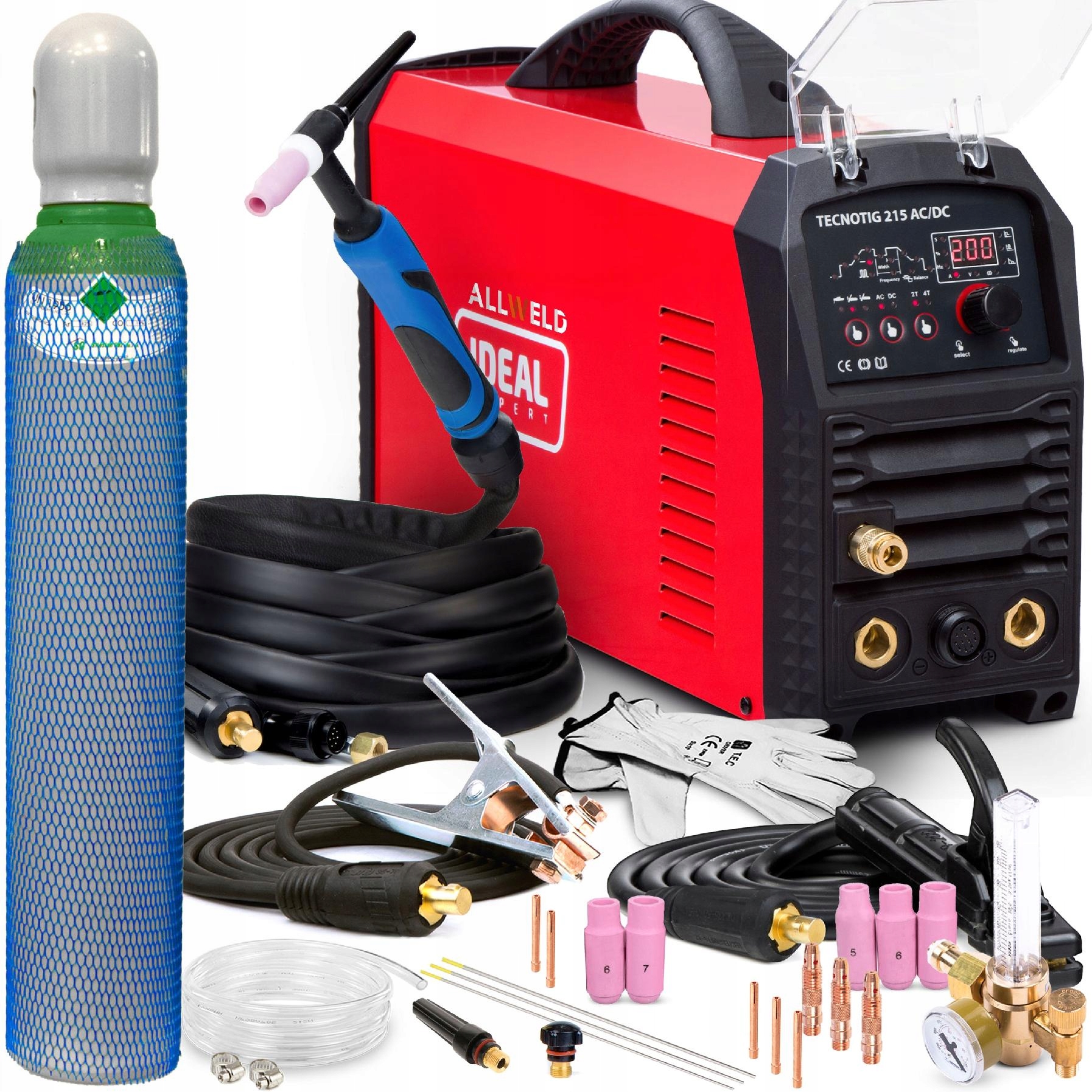 Invertorová Svářečka Ideal Tecno Tig 215 Ac DC Puls Mma 230V 200A Hf Igbt
