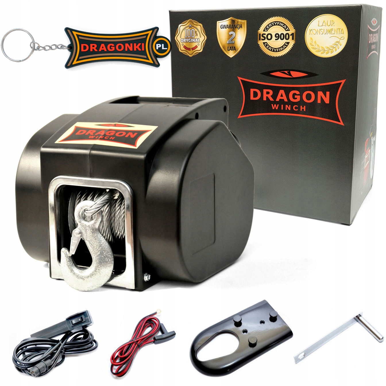 Prenosný Elektrický Navijak Na Hak 12V Dragon Winch 5000lb I