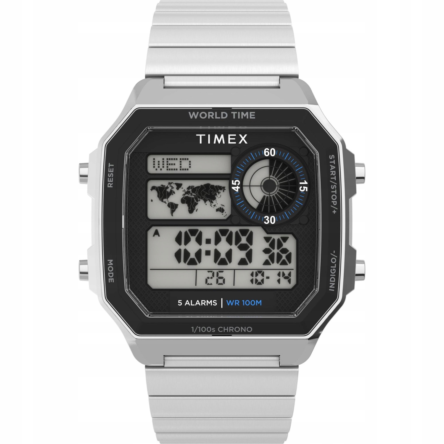 Pánské Hodinky Timex TW5M68900 stříbrný náramek