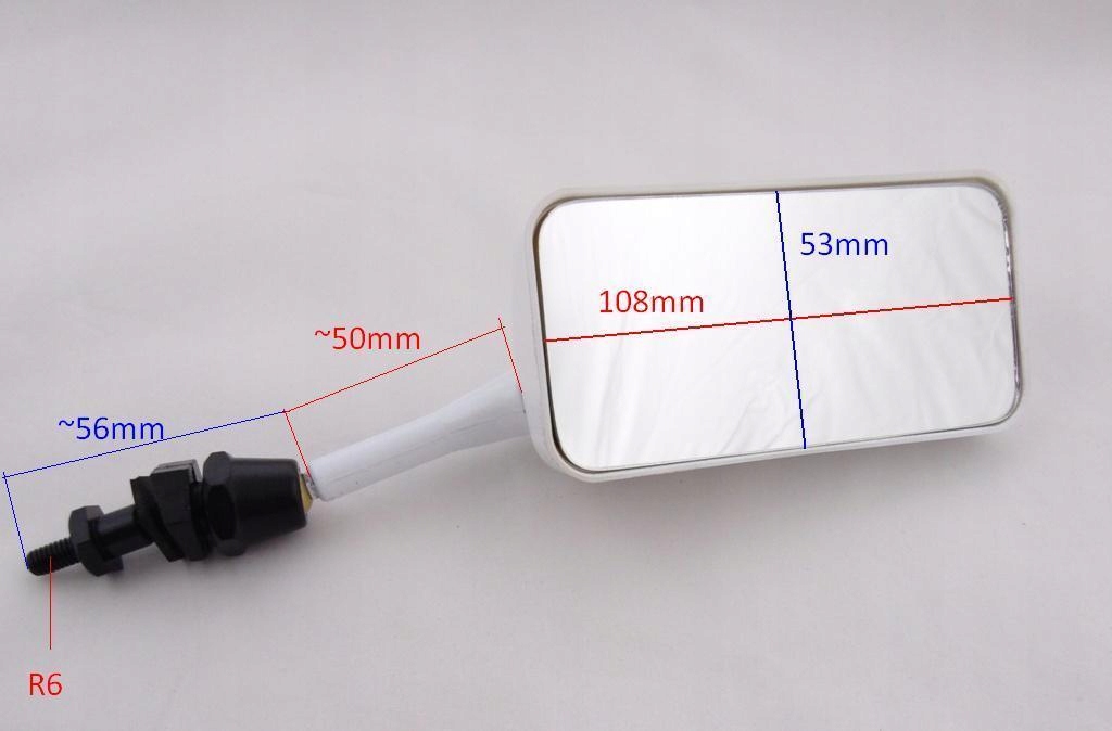 Lusterko UNIWERSALNE PRAWE Formula 1 białe Producent ItalyRacing