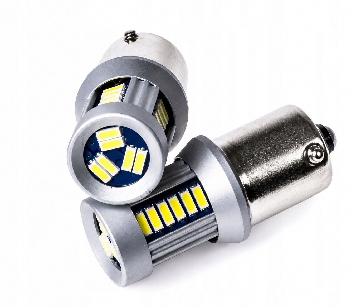 2x Żarówka Led P21W 12/24V 1156 30SMD 4014 Canbus 6000K biała Einparts