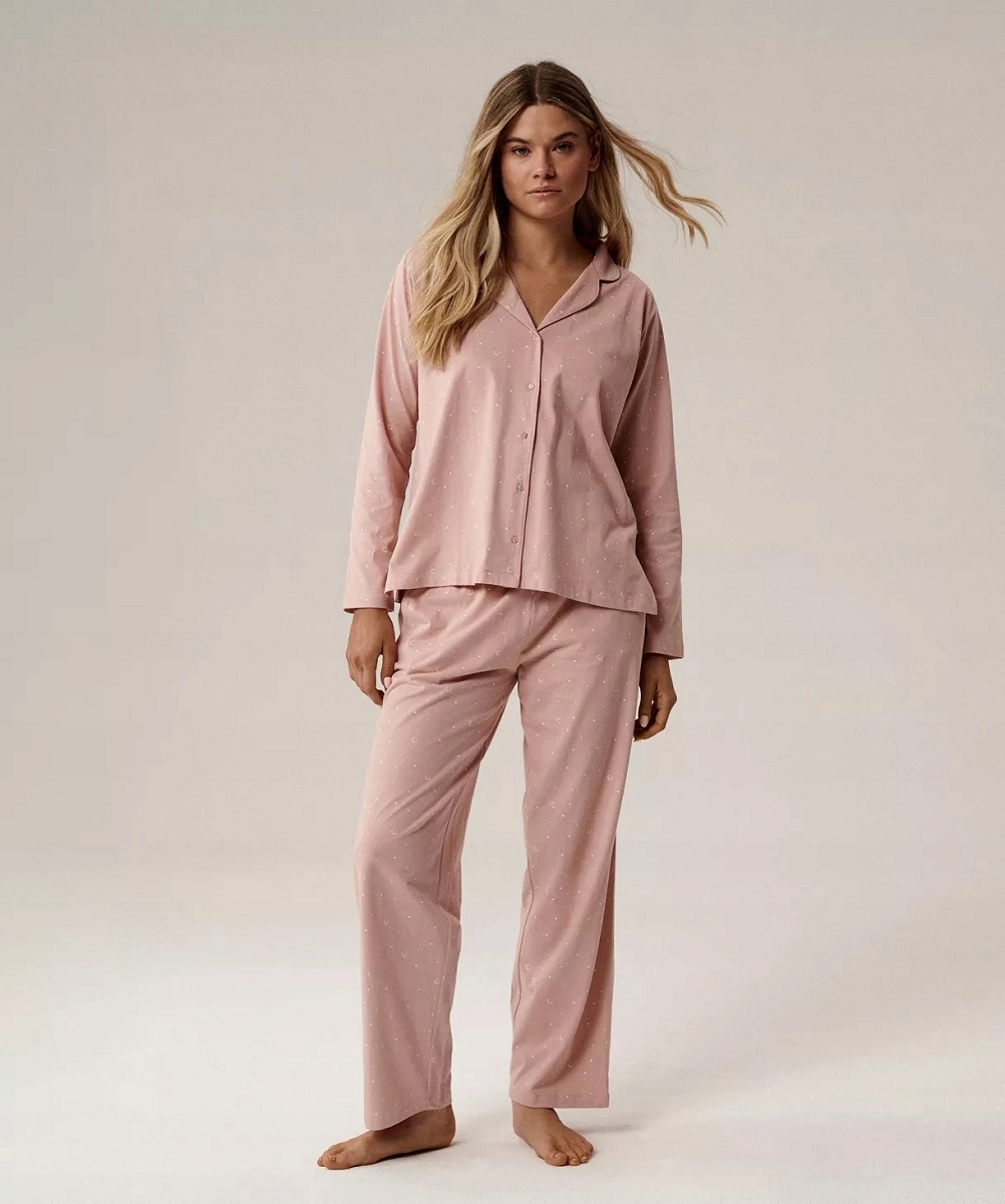 Dámské Rozepínací Pyžamo S Límcem Atlantic NLP503/J.RŮŽOVÝ/L