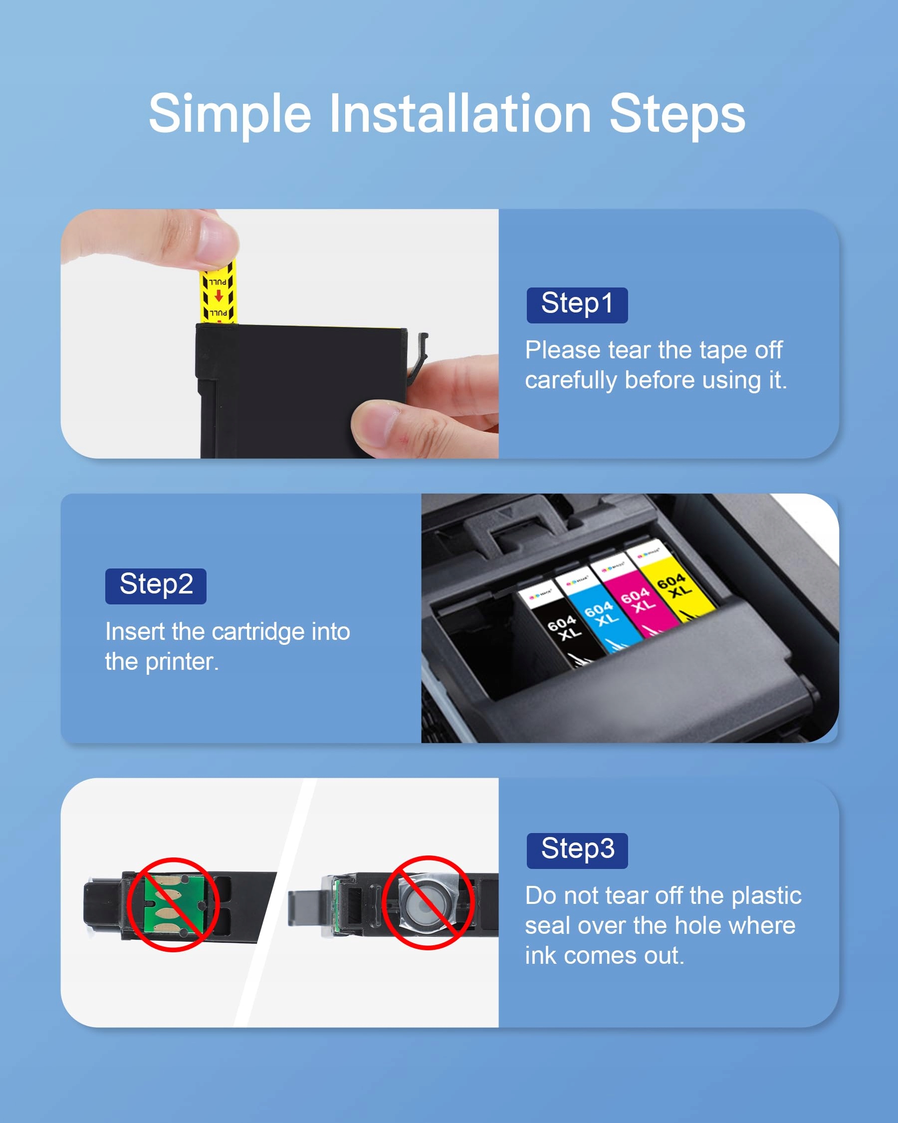 GPC IMAGE Kompatybilne Tusze 604XL do Epson XP 3200 4200 Workforce WF 2930 — miniatura 4
