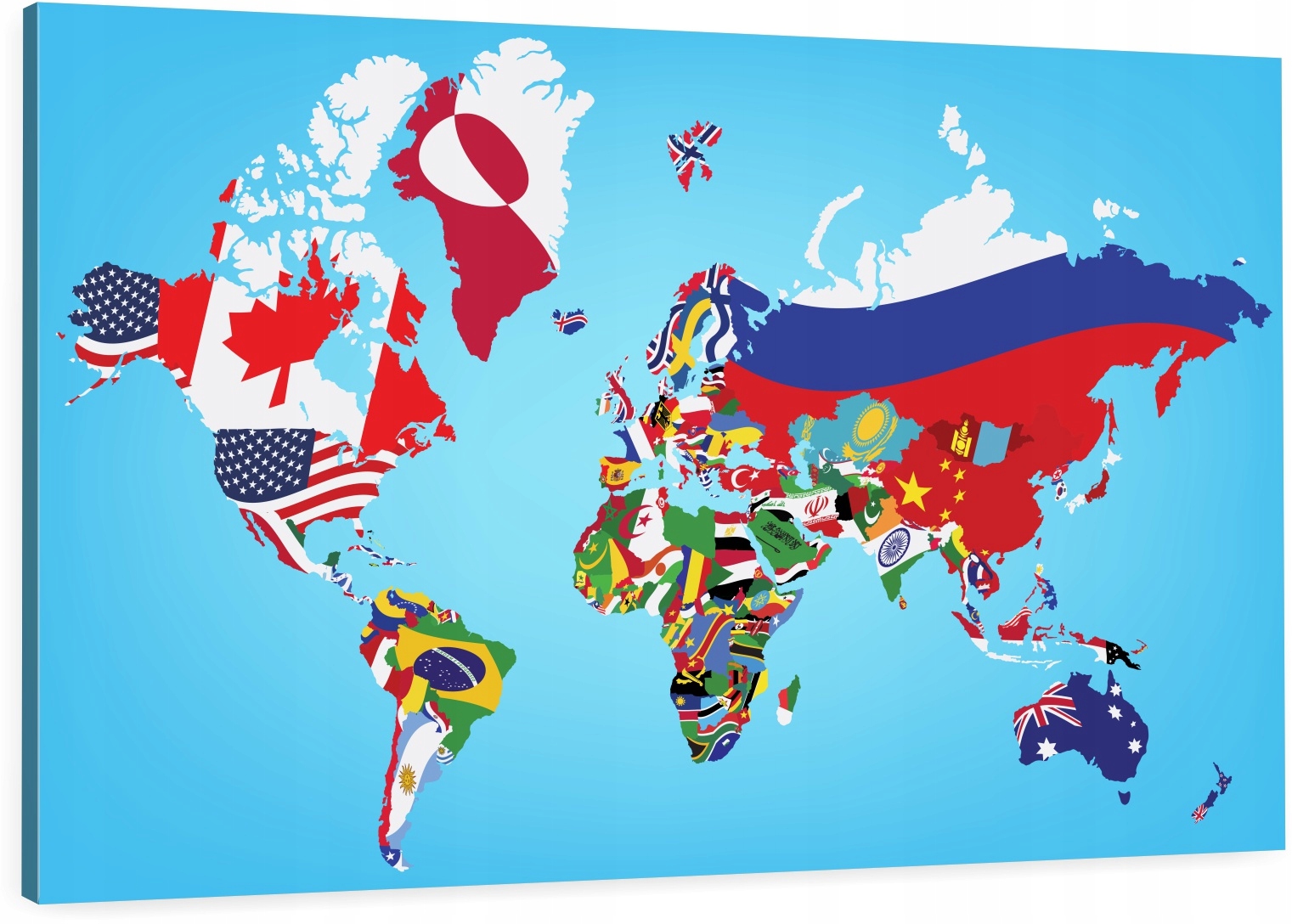 

Tablica korkowa flagi mapa świata 120x80 cm
