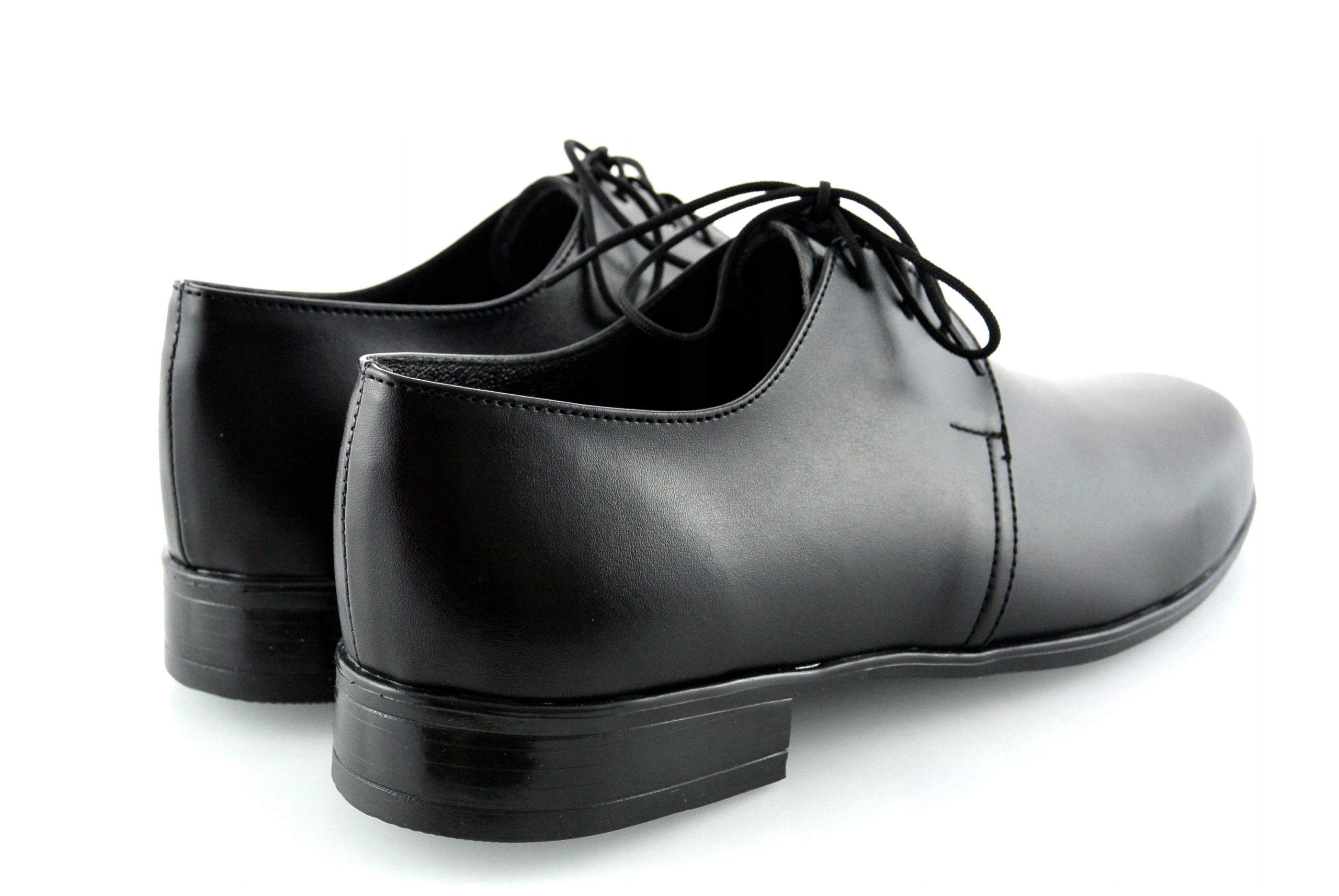 CZARNE GŁADKIE CHŁOPIĘCE PÓŁBUTY KOMUNIJNE PL r37 Płeć Chłopcy