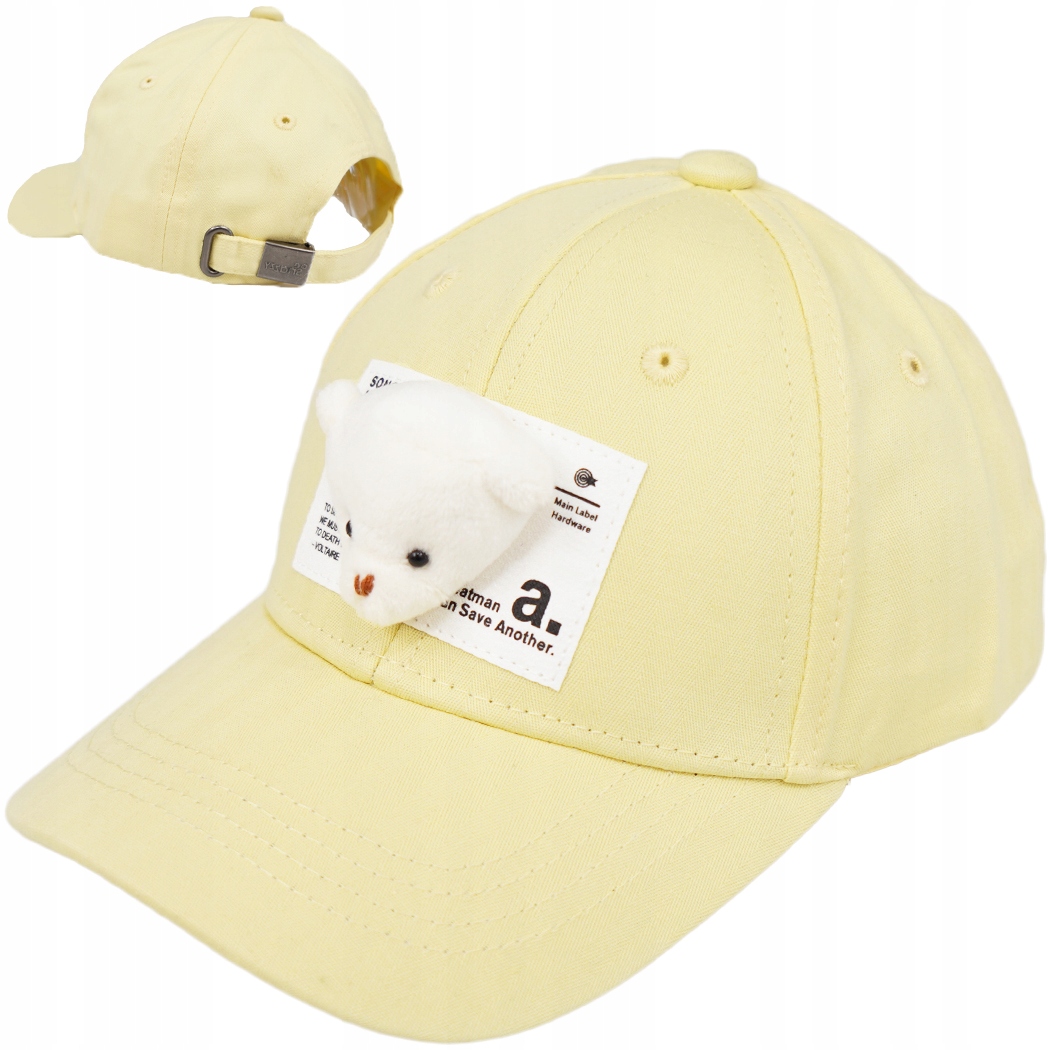 

Żółta bejsbolówka Bear czapka z daszkiem r.48-50