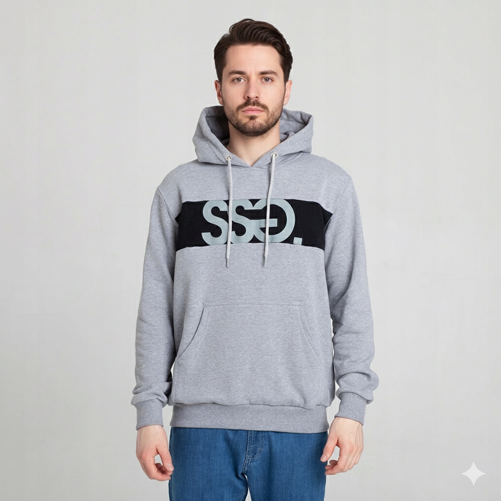 Smoke Story Cut Part Ssg mikina s kapucí Šedá XXL