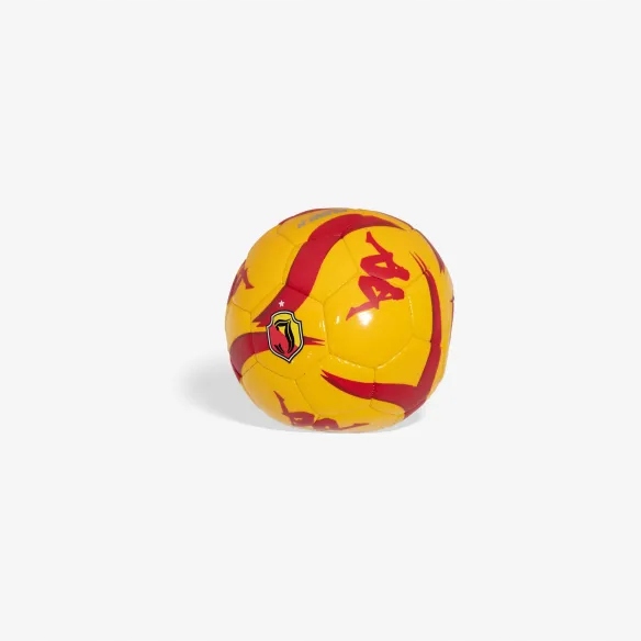 Piłka żółto-czerwona z herbem Jagiellonia Białystok dla kibica rozmiar "2"