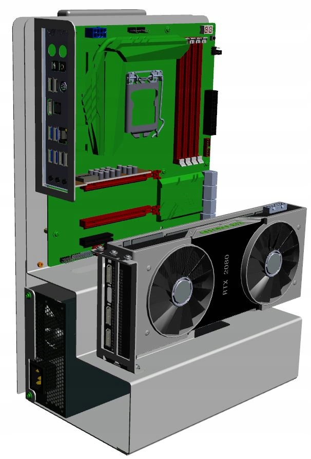 Obudowa M-CASE 2 mATX+ RAL / Open case / Test Bench