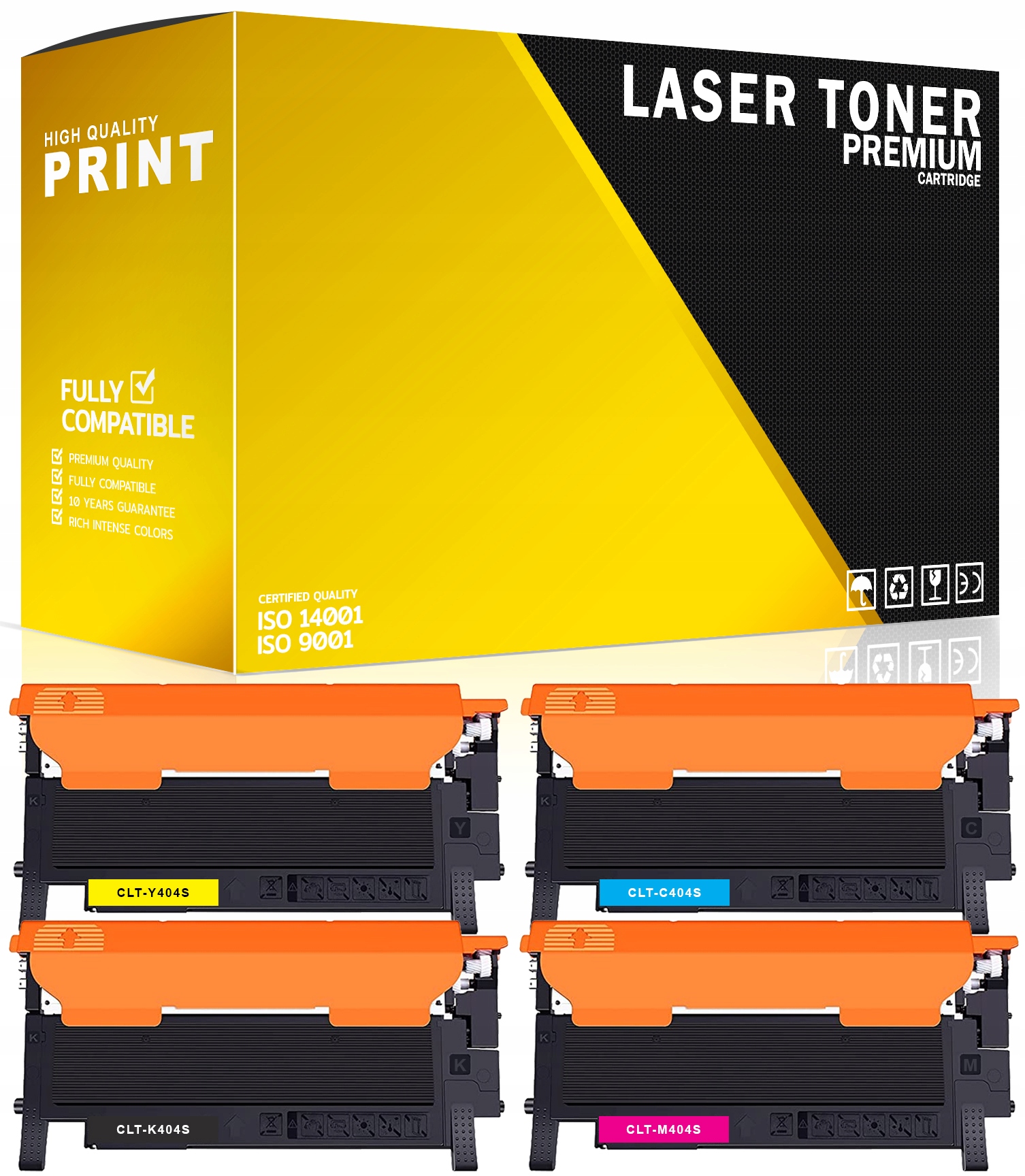 4x Toner pre Samsung CLT-K404S SL-C430W C480W 480FW