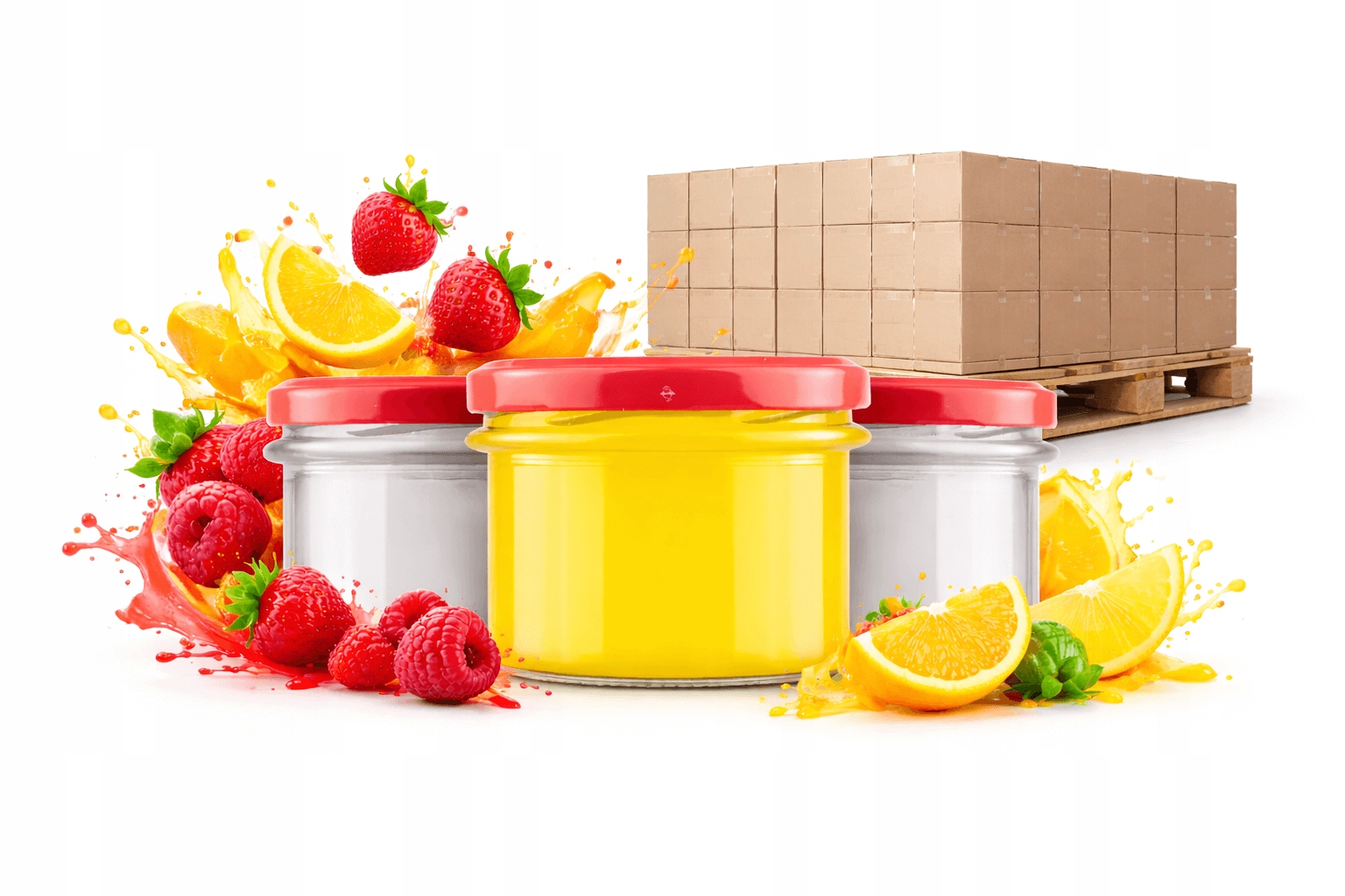 Półpaleta 1200 szt Słoik Szklany Z Rantem 235 ml na miód pasztet dżem deser