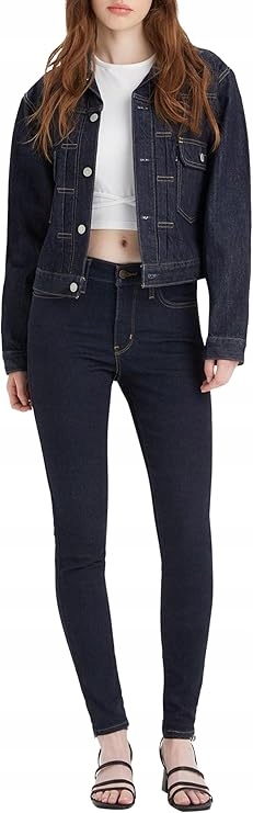 Levi's Dámské Džíny Úzké Nohavice Tmavě Modré S Oděrkami 30/30 7CA
