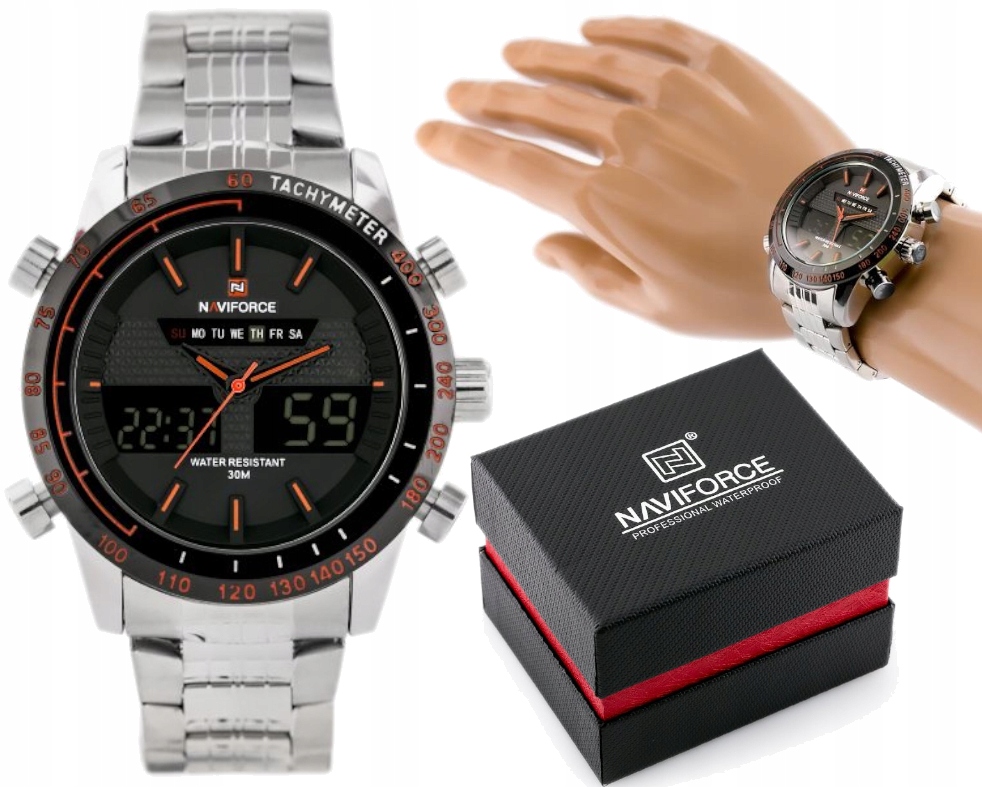 

Modny Zegarek Męski Na Bransolecie Naviforce Box