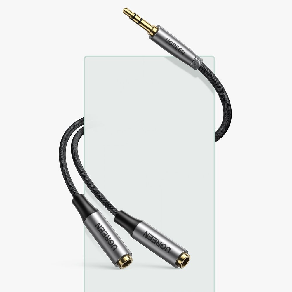 UGREEN KABEL PRZEDŁUŻKA ROZDZIELACZ AUDIO AUX MINIJACK 3,5MM PRZEWÓD 0,2M Długość kabla 0.2 m