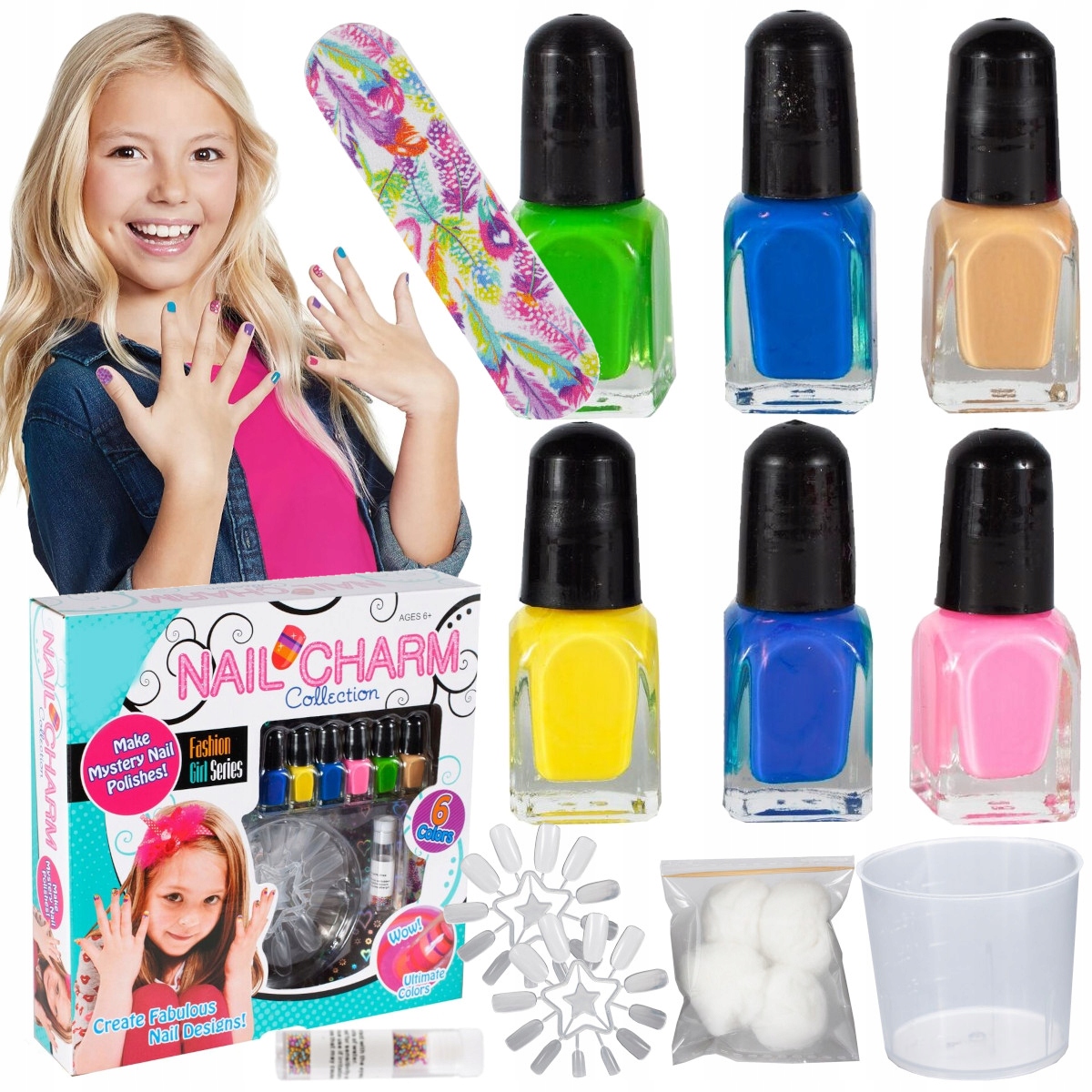 ZESTAW DO MALOWANIA PAZNOKCI KREATYWNY dla DZIECI STUDIO LAKIERY MANICURE