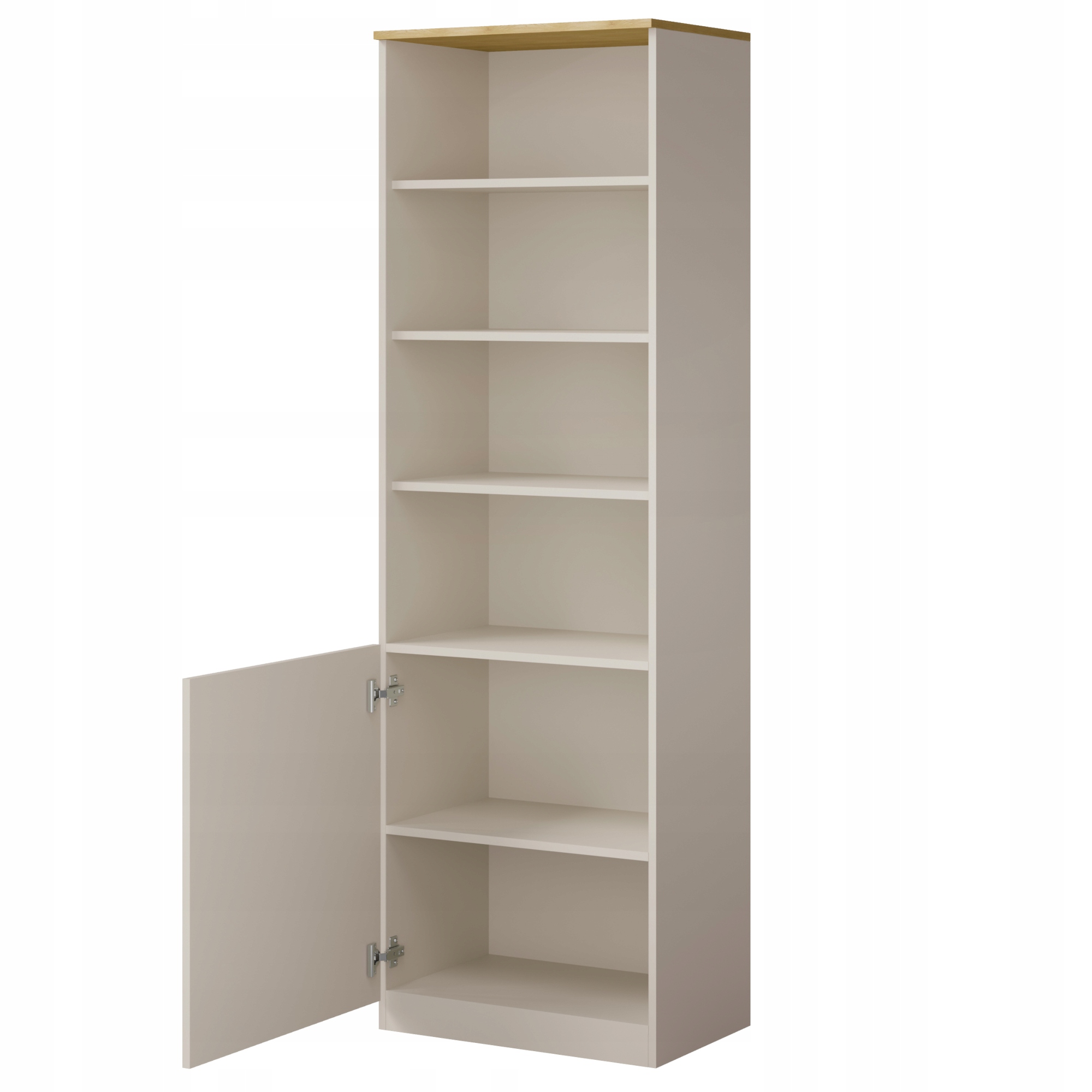 Regał młodzieżowy z drzwiami uchylnymi Billz 1D 60 Kaszmir/Dąb Cremona