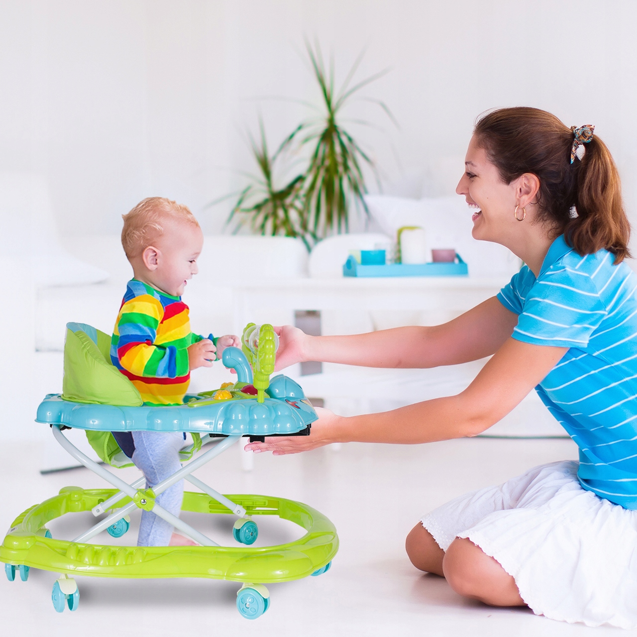 JEŹDZIK CHODZIK DLA DZIECI REGULACJA WYSOKOŚCI Z BLOKADĄ ŚMIESZEK Certyfikaty, opinie, atesty CE EN 71