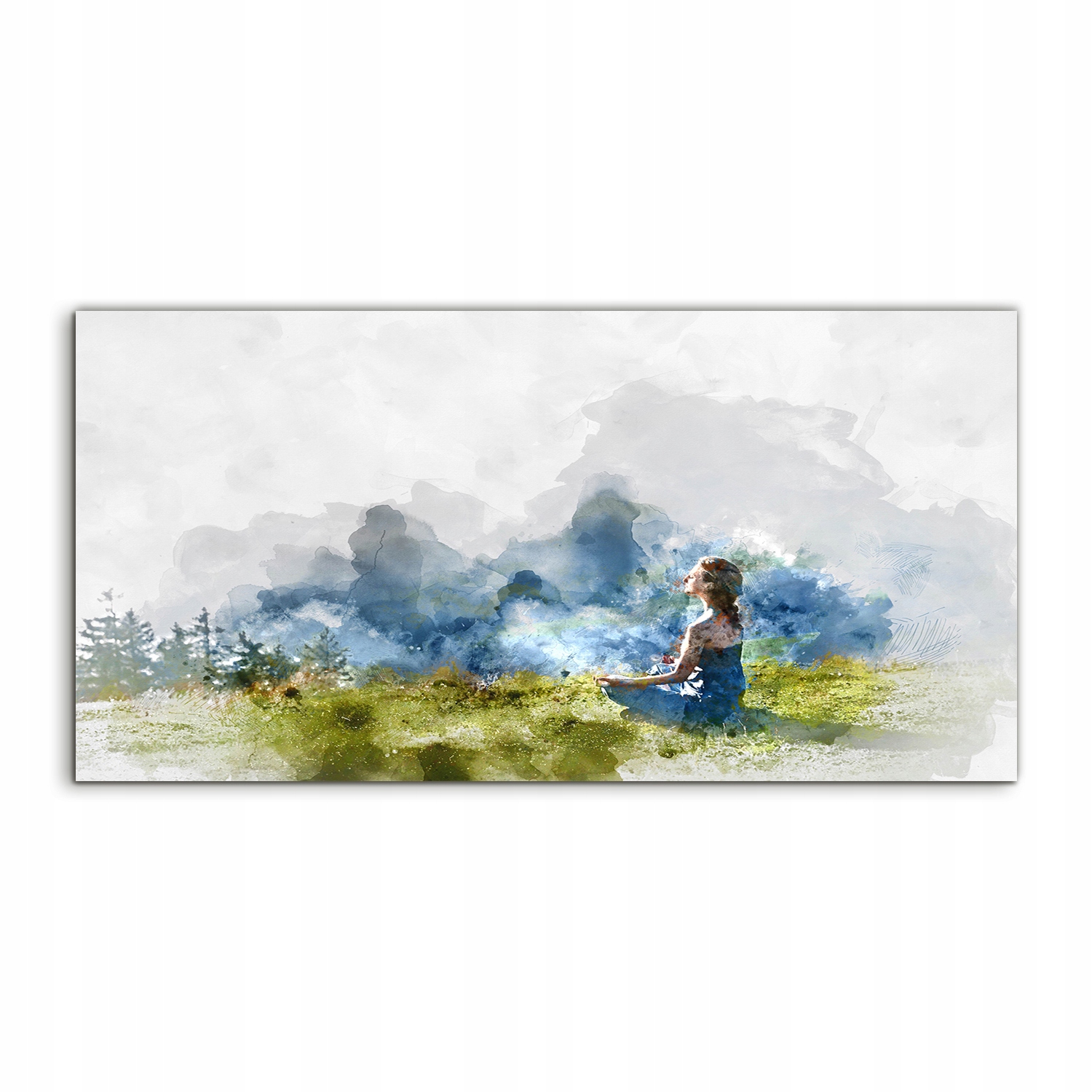 

Obraz akryl 120x60 wiszący Akwarele Kobieta Yoga
