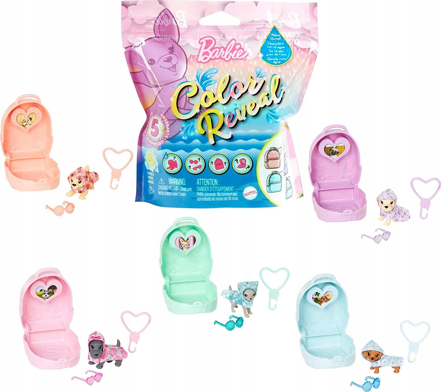 

Barbie Color Reveal zwierzątko Pieski HCD03