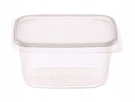 Pojemniki na Żywność Jednorazowe 250 ML Prostokątne z Pokrywką 100 SZT