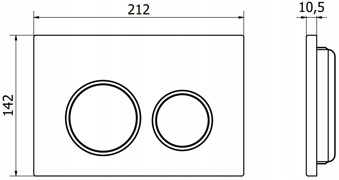 MEXEN FENIX 07 XS PRZYCISK DO STELAŻA WC CZARNY Linia Fenix 07 XS