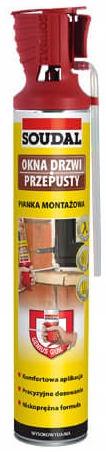 SOUDAL GENIUS GUN PIANKA PIANA Z APLIKATOREM MONTAŻOWA NISKOPRĘŻNA 770ml