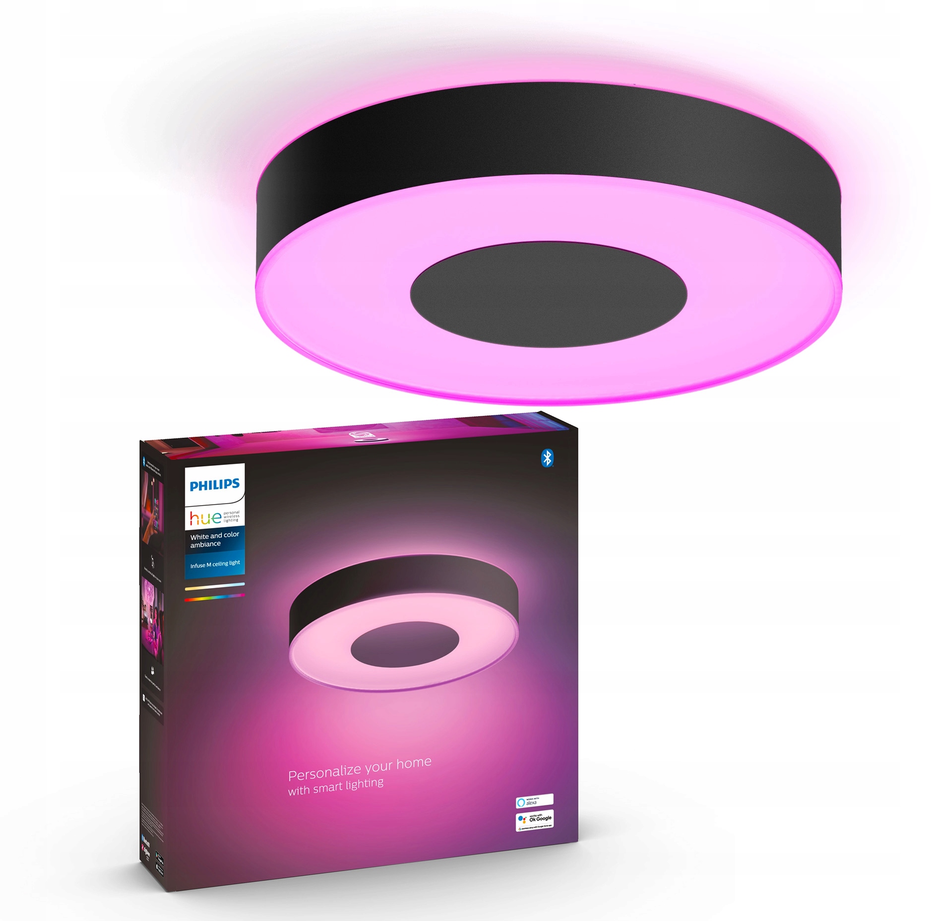 Philips Hue Infuse Rgb Tw Inteligentné Led stropné Stropné Svietidlo 38 cm