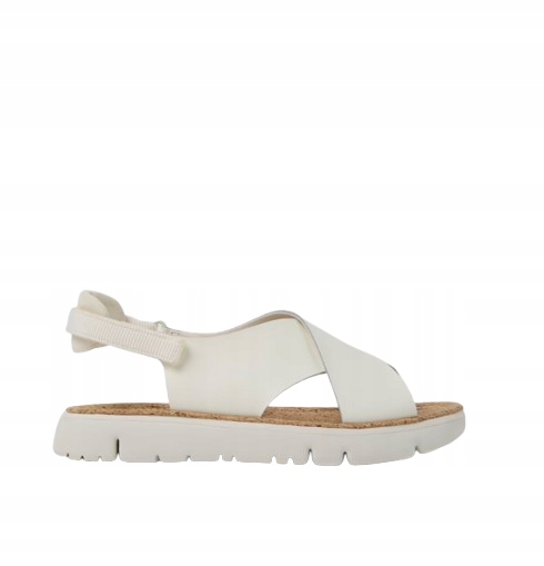 Camper Dámské Bílé Kožené Sandály Na Suchý Zip 41 Jwe