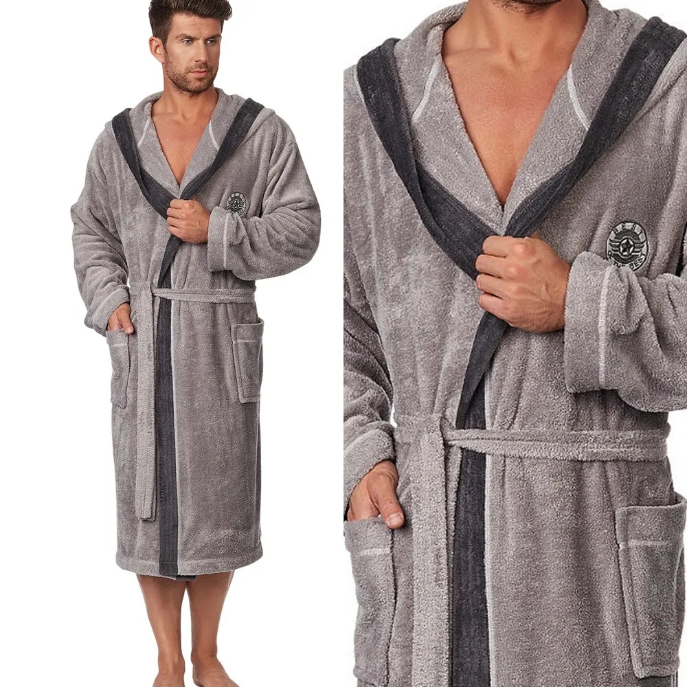 Pánský župan L&L George M 46 Šedý