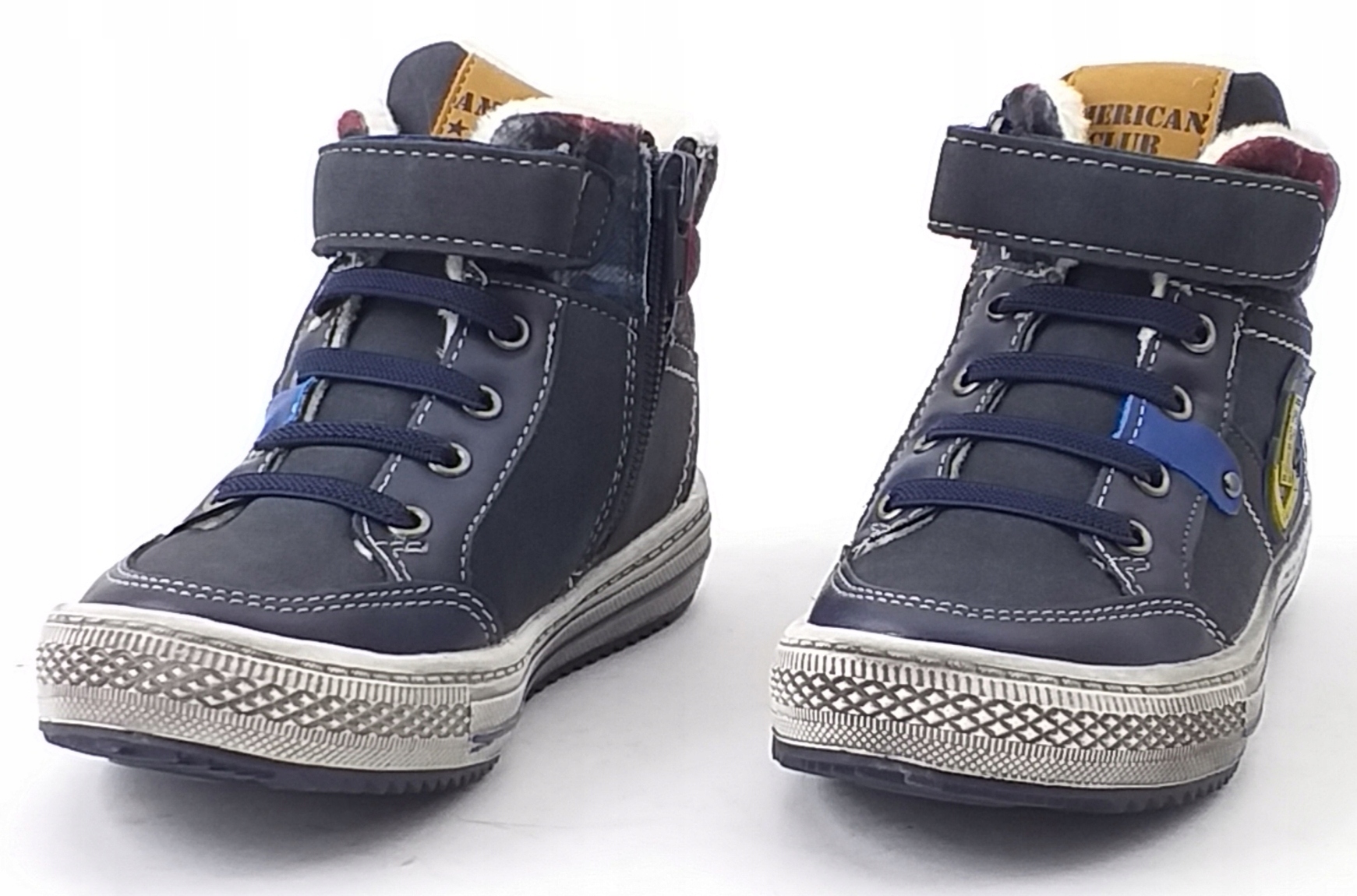AMERICAN CLUB TRZEWIKI TRAPERY OBUWIE NA RZEP I SUWAK OCIEPLANE ZIMOWE 30 Kolor niebieski