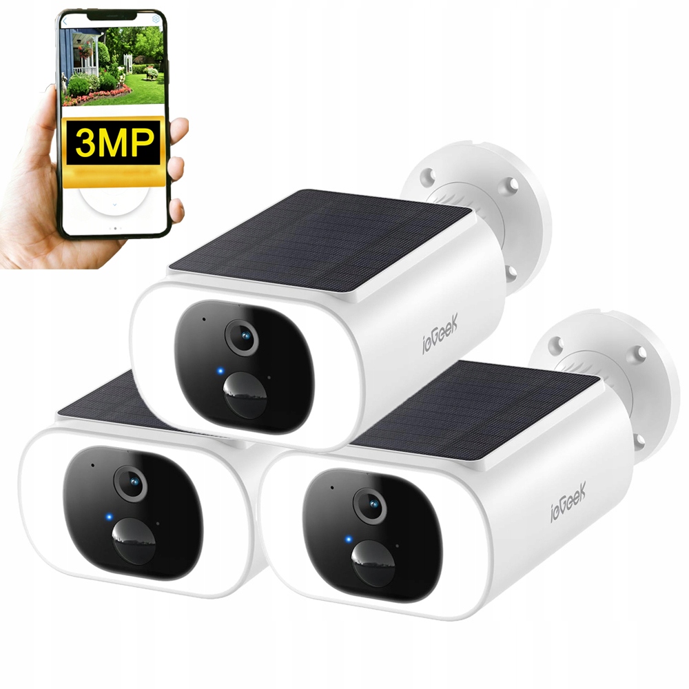 3 kusy Vnitřní Venkovní Wifi Kamera 3 Mpx Detekce Vnitřního Alarmu