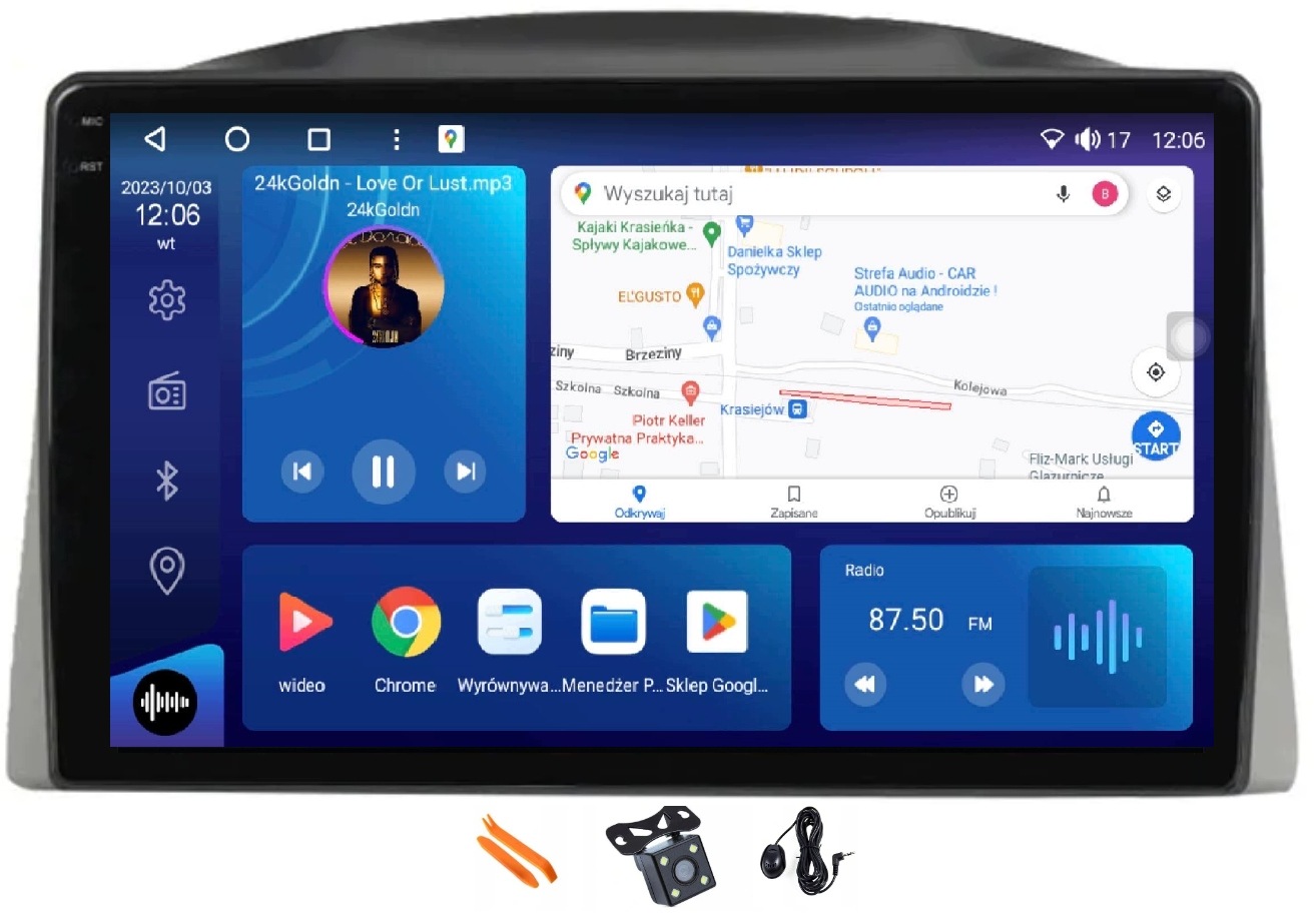 Radio Android Navigácia Jeep Grand Cherokee 05-07 6/128GB Lte 4G CarPlay