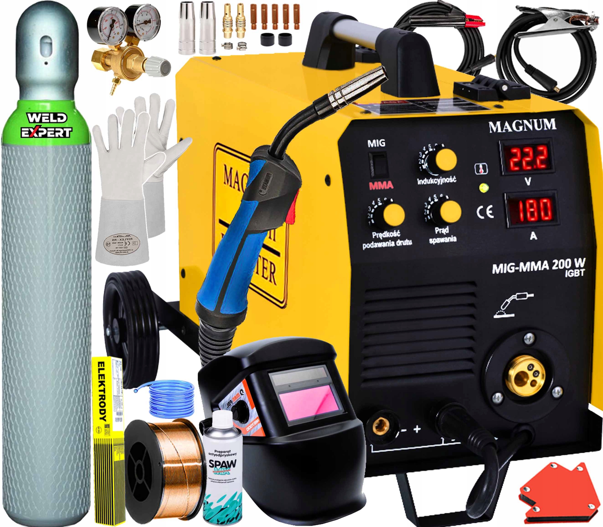 

Spawarka Migomat Magnum 200W Tig Mma Zestaw