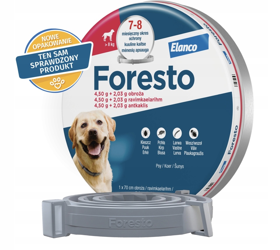 Foresto Obroża dla psów powyżej 8kg 70 cm