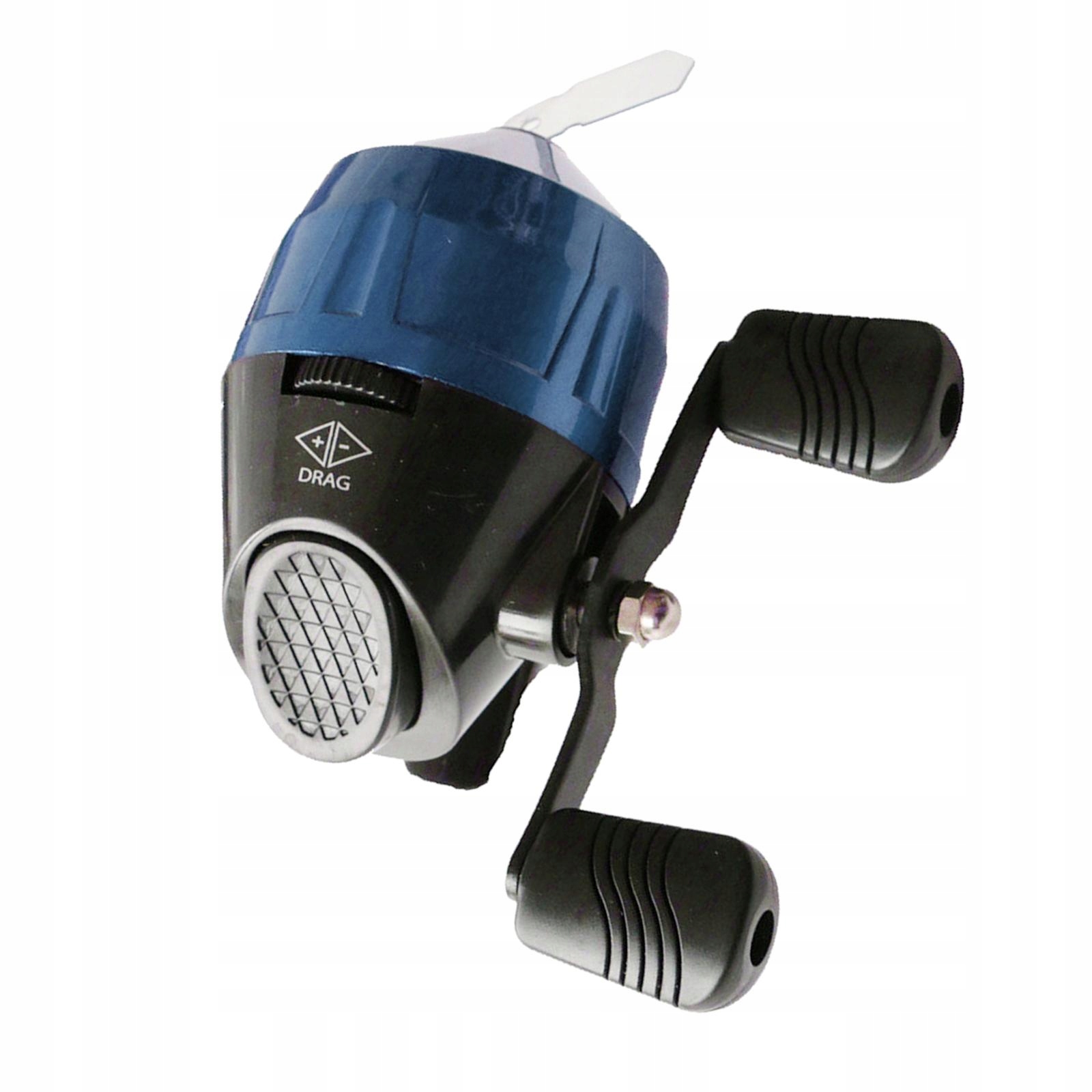 Fishing Reel, with Fishing Line Push Button Design Blue Single Handle