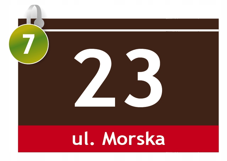 TABLICZKA ADRESOWA na dom ALUMINIOWA 30x20 premium Kod producenta ADR_DIB_07