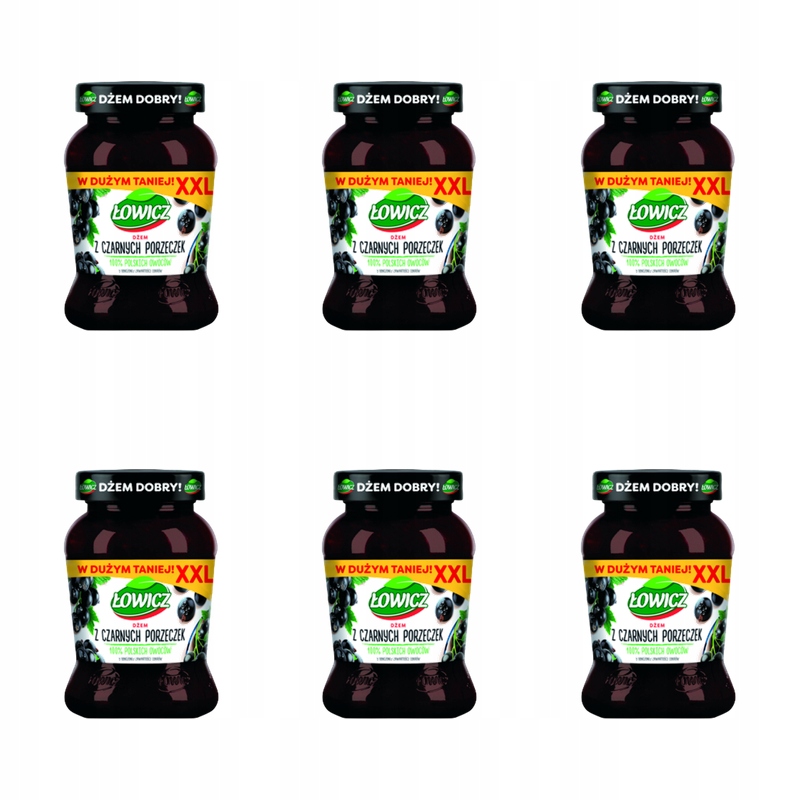 Łowicz Džem z černého rybízu se sníženým obsahem cukrů 450 g X6