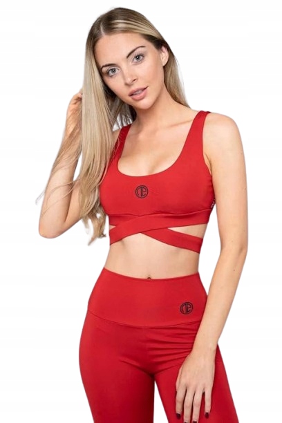 One Athletic Stanik Sportowy Damski Czerwony Z Logo M Jqb