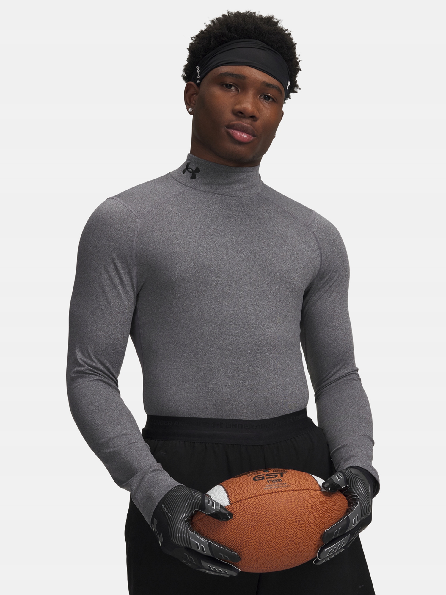 Tričko Ua Cg Armour Comp Mock-GRY vel. S