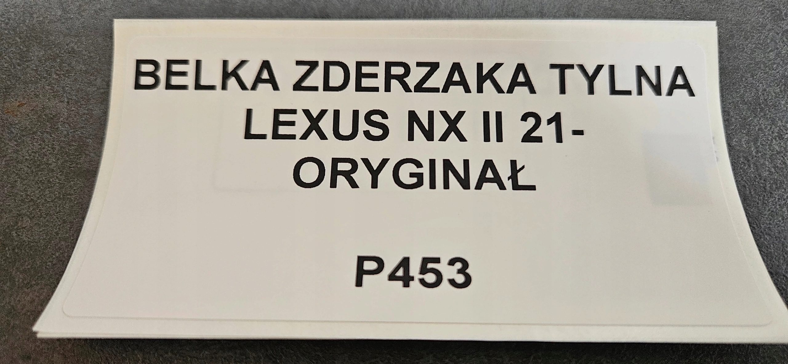 bumper support rear part LEXUS NX II 21- original