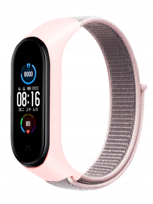 Pasek Opaska RÓŻOWA XIAOMI MI BAND 4 5 6 7 SMART