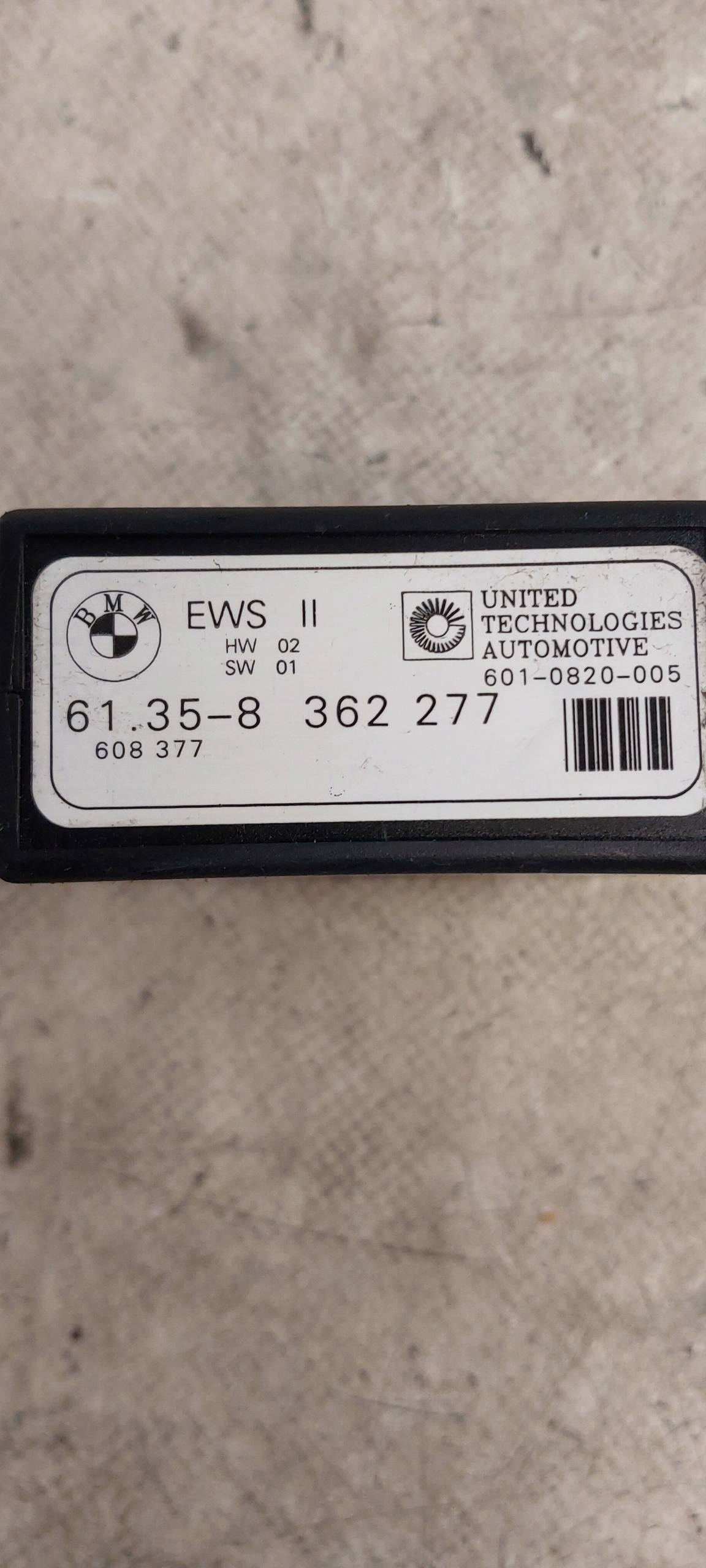 BMW E36 modulo Centralina EWS 61.35-8362277