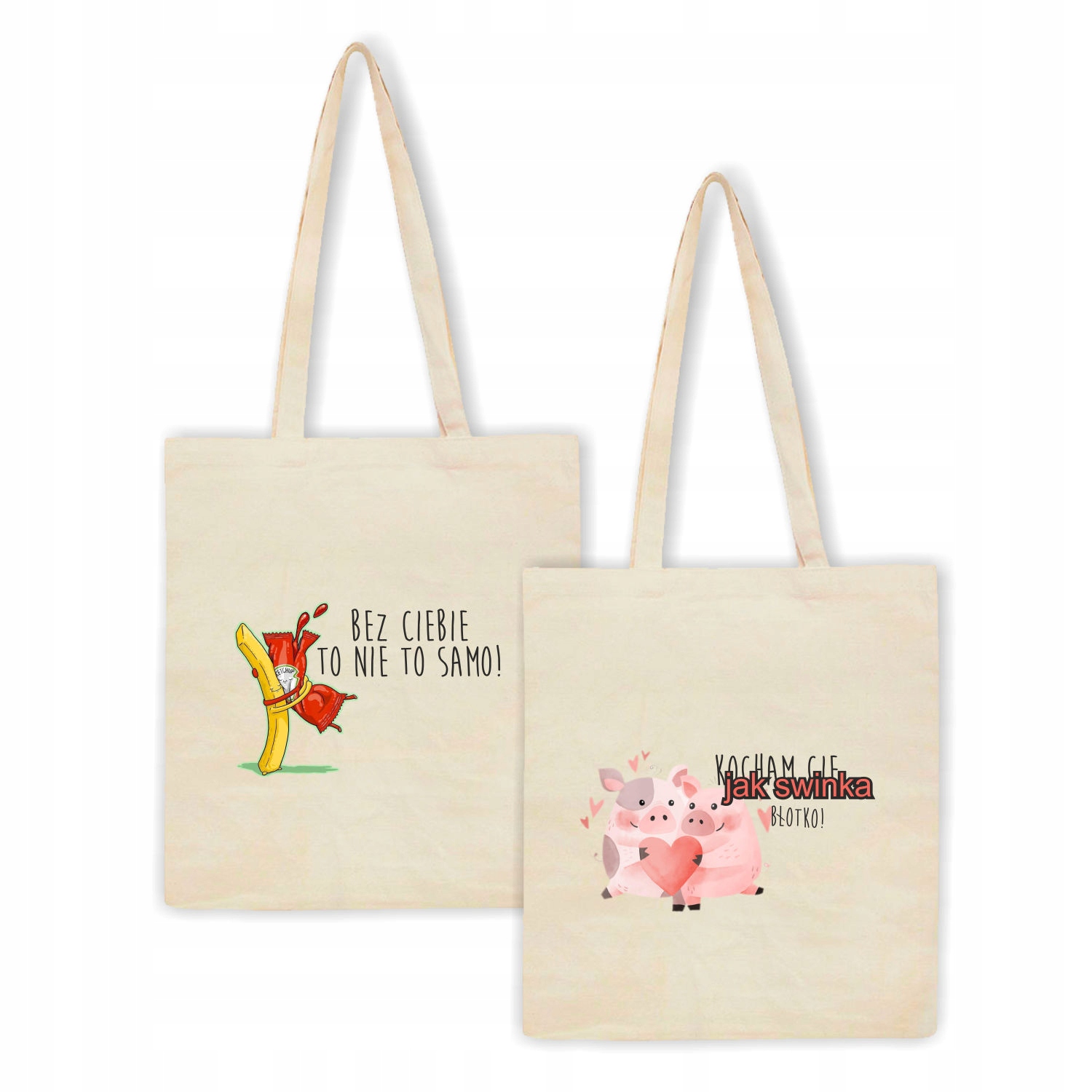 Eko Torba z nadrukiem PREZENT na WALENTYNKI