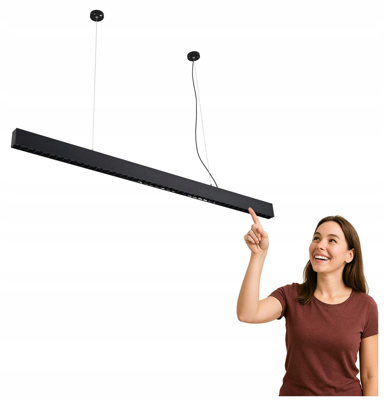 Závesná lampa nad stôl Led 36W Sigi I PL0126-BK Yaskr