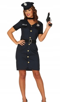 Kostým policistka šaty čepice pás kadetka S