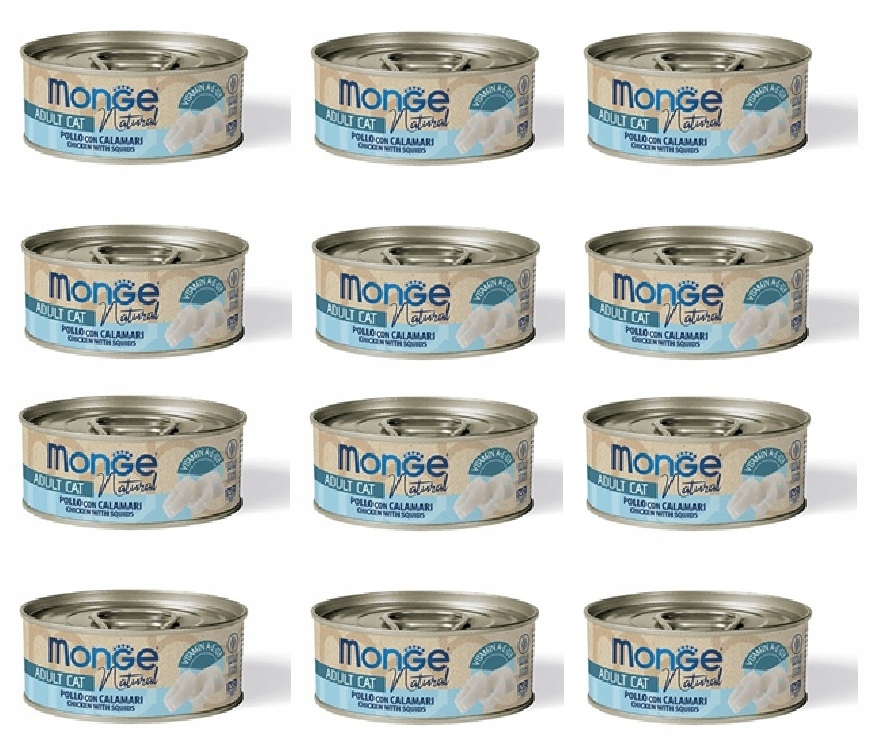 Levně Monge Delicate – Kuře s kalamáry 12 x 80 g